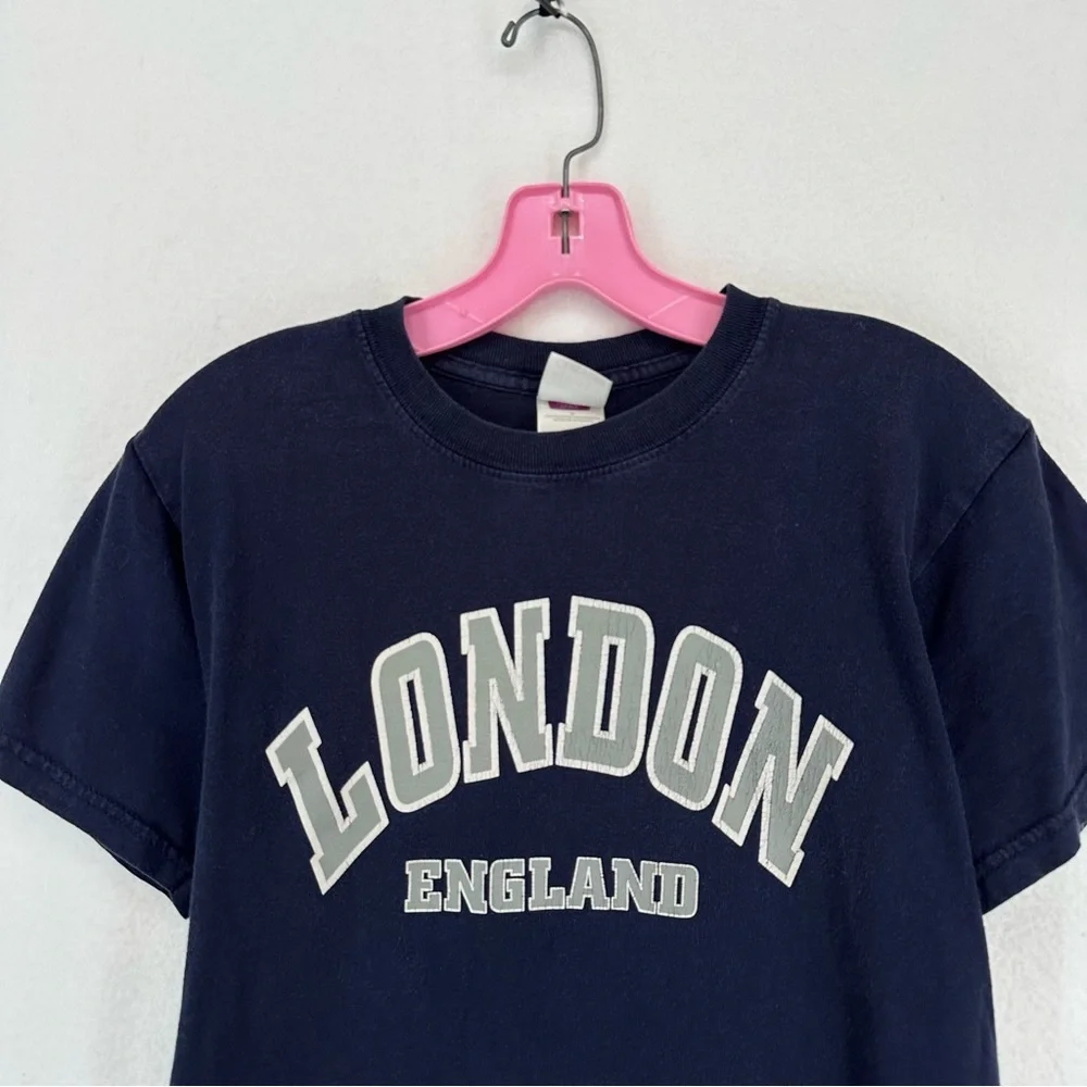 London England‎ Short Sleeve T Shirt Unisex Small Blue